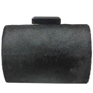 Black Hair Calf Evening Bag by Sondra Roberts, NWT
